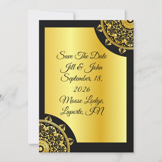 Elegant Save the Date Card, Wedding Announcement (Front)