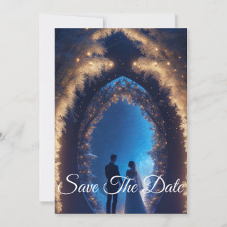Elegant Save the Date Christmas Wedding Invitation