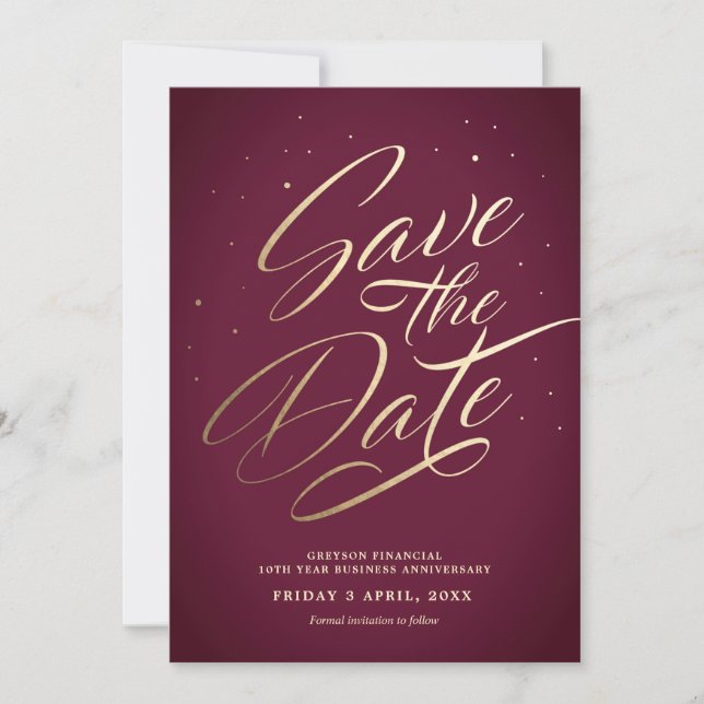 Elegant Save the Date Invitation (Front)