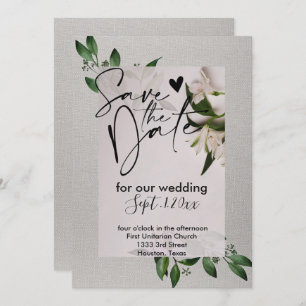 Elegant save the date invitation