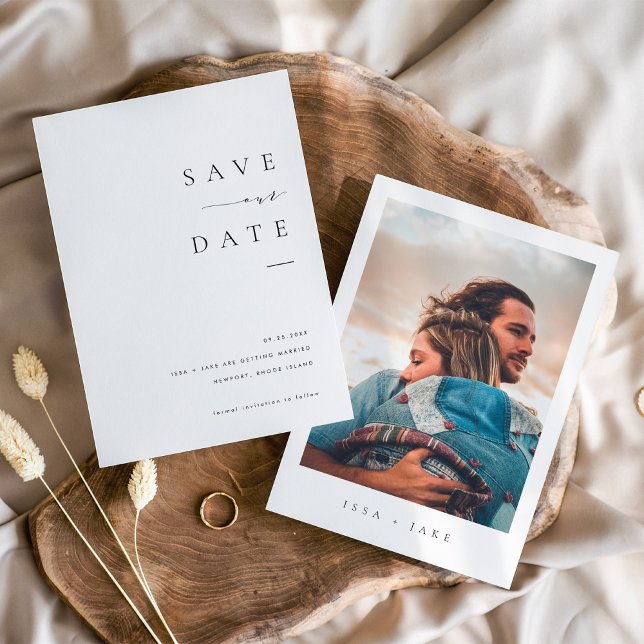 Elegant Save the Date Invite with Photo (Creator Uploaded)