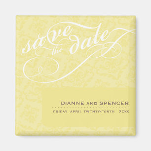 ELEGANT SAVE THE DATE MAGNET :: fancy text 2