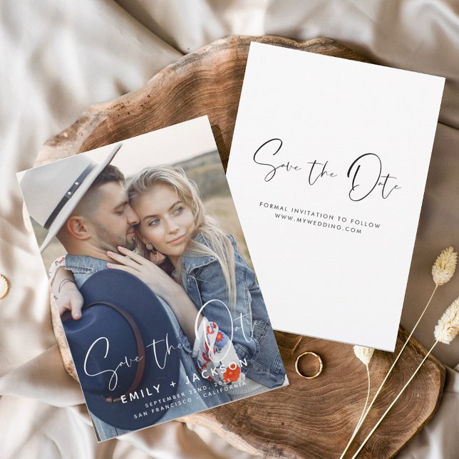 Elegant Save the Date Photo Modern Script (Creator Uploaded)
