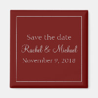 Elegant Save the Date Red and Grey