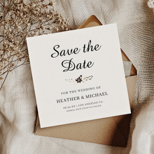 Elegant Save the Date Square Card