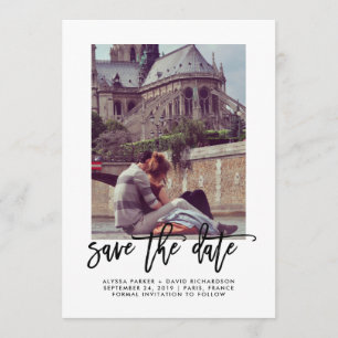 Elegant Save the Date   Typography and Photo