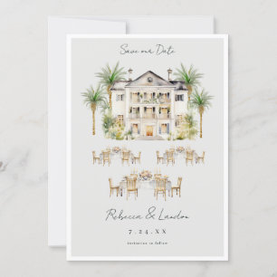 Elegant Save The Date Wedding Announcement 