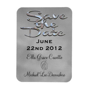 Elegant Save The Date Winter Magnet