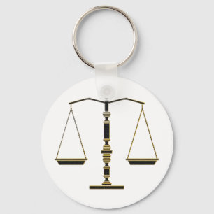 Elegant Scales of Justice   Law Firm Key Ring