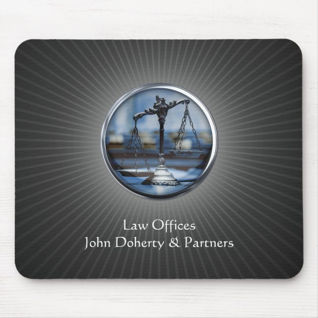 Elegant Scales of Justice Mouse Pad (Front)