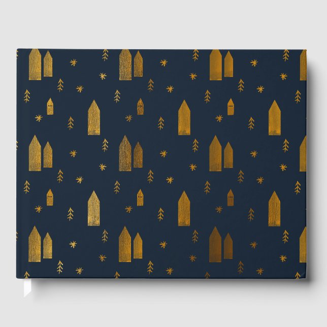 Elegant Scandinavian Christmas   Guest Book (Front)