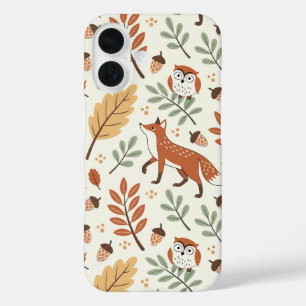 Elegant Scandinavian Fall Pattern iPhone 16 Case