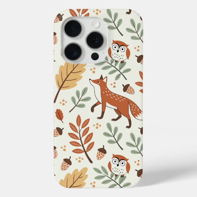 Elegant Scandinavian Fall Pattern Case-Mate iPhone Case (Back)