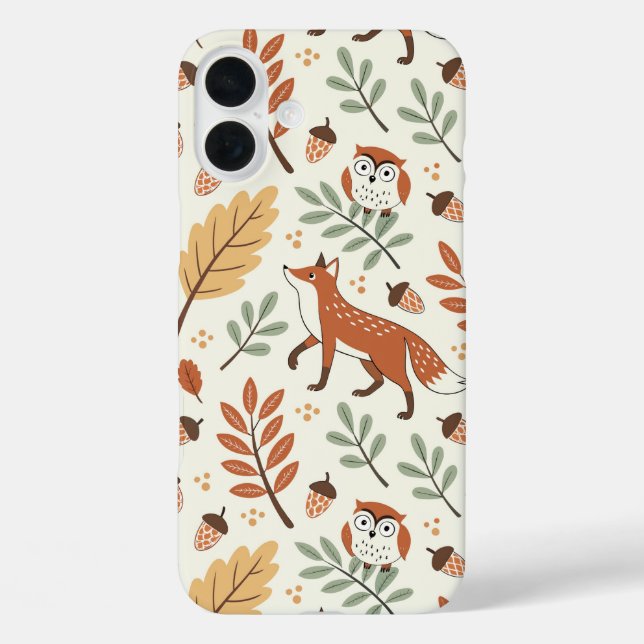 Elegant Scandinavian Fall Pattern Case-Mate iPhone Case (Back)