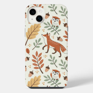 Elegant Scandinavian Fall Pattern iPhone 14 Plus Case