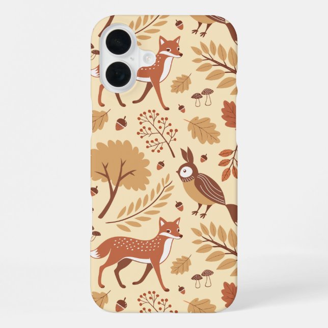 Elegant Scandinavian Fall Pattern iPhone Case (Back)