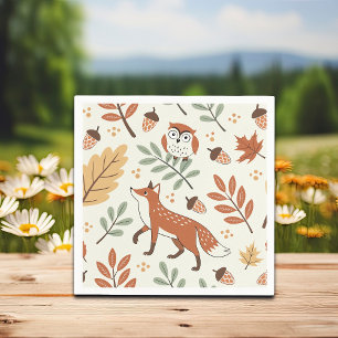 Elegant Scandinavian Fall Pattern Napkin