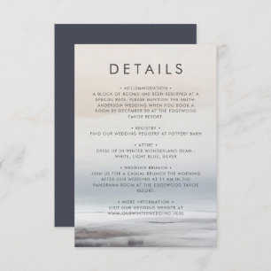 Elegant Scenic Abstract Landscape Winter Wedding Enclosure Card