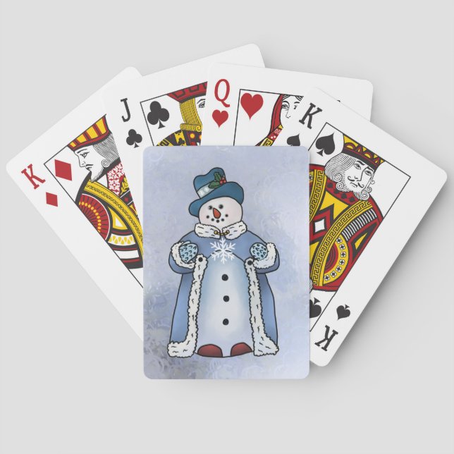 Elegant Schneemann Playing Cards (Back)