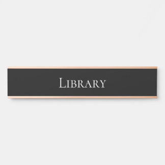 Elegant School Library Door Sign