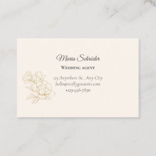 Elegant Schwarz & Creme Visitenkarte Business Card