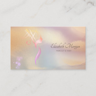 Elegant Scissors Hairdresser Colourful Business Card
