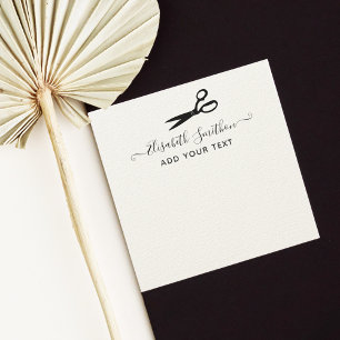   Elegant Scissors Hairdresser Personal Stationery Card