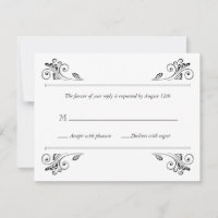 Elegant Sconce Wedding Response Invitation