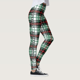 Elegant Scottish Heritage Plaid Tartan Pattern Leggings