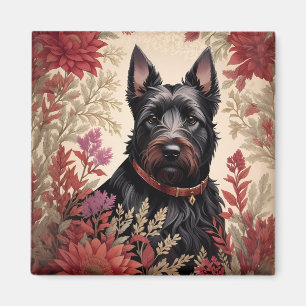 Elegant Scottish Terrier Dog Portrait  Magnet