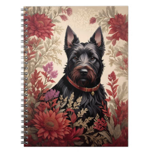 Elegant Scottish Terrier Dog Portrait Notebook