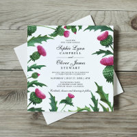 Elegant Scottish Thistle Floral Wedding