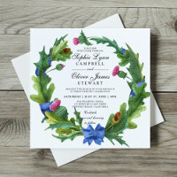 Elegant Scottish Thistle Floral Wedding