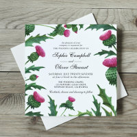 Elegant Scottish Thistle Floral Wedding