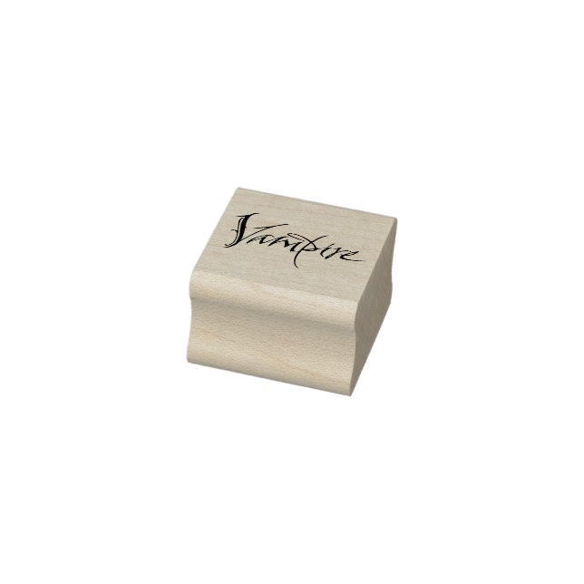 Elegant Scratched Lettering Vampire Halloween Rubber Stamp (Stamp)