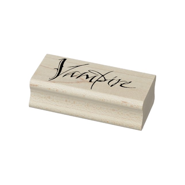 Elegant Scratched Lettering Vampire Halloween Rubber Stamp (Stamp)