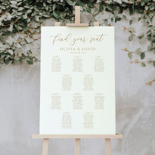 Elegant Script 10 Tables Welcome Seating Chart