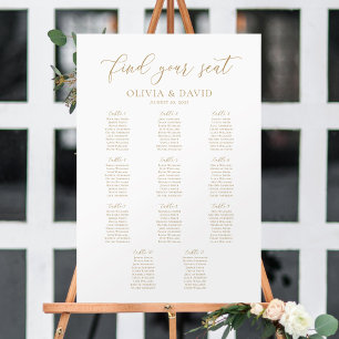 Elegant Script 11 Tables Welcome Seating Chart