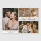 Elegant Script 4 Photo Collage Wedding Thank You 