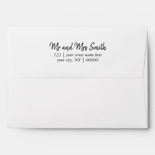 Elegant Script 5x7 invitation Envelope