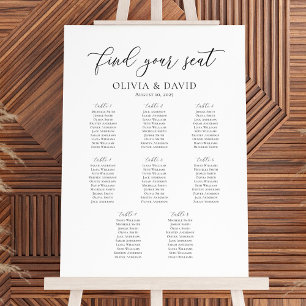 Elegant Script 8 Tables Welcome Seating Chart