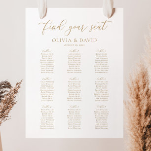 Elegant Script 9 Tables Welcome Seating Chart