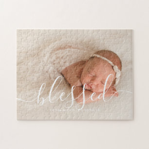 Elegant Script Add Your Own Photo Jigsaw Puzzle