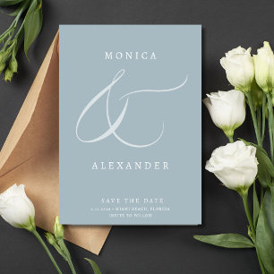 Elegant Script Ampersand Photo Wedding  Save The Date