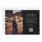 Elegant Script and Black | Two Photo and QR Code