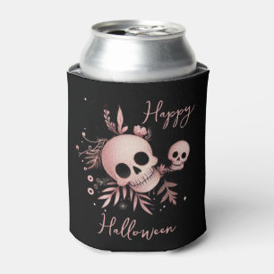 Elegant Script and Skulls Personalised  Can Cooler