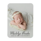 Elegant Script Baby Girl Photo Birth