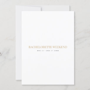Elegant Script Bachelorette Weekend Card
