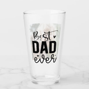 Elegant Script Best Dad Ever Personalised Photo Glass