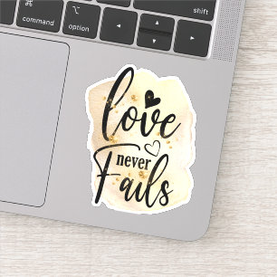 Elegant Script Bible Verse Love Never Fails Jewels